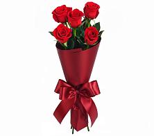 Букет 5 Красных роз Эдлесс Лав в Марьинской