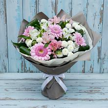 Букет цветов из:  Герберы, Альстромерии и Хризантемы #REPLACE_PRED# Марьинской
