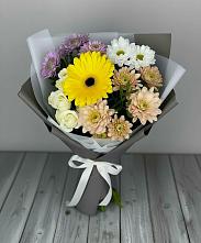 Букет цветов из:  Розы, Герберы и Хризантемы #REPLACE_PRED# Марьинской