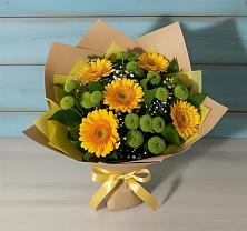 Букет цветов из:  Герберы и Хризантемы #REPLACE_PRED# Марьинской