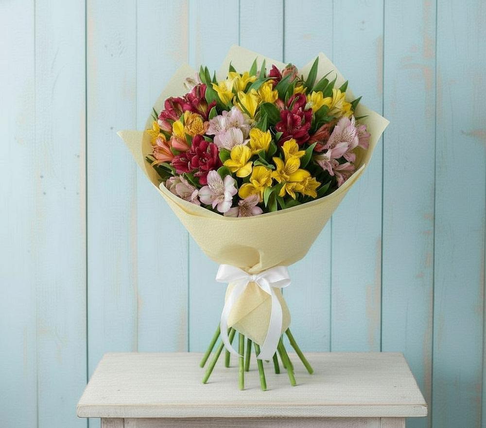 Букет цветов из: Альстромерии в Марьинской