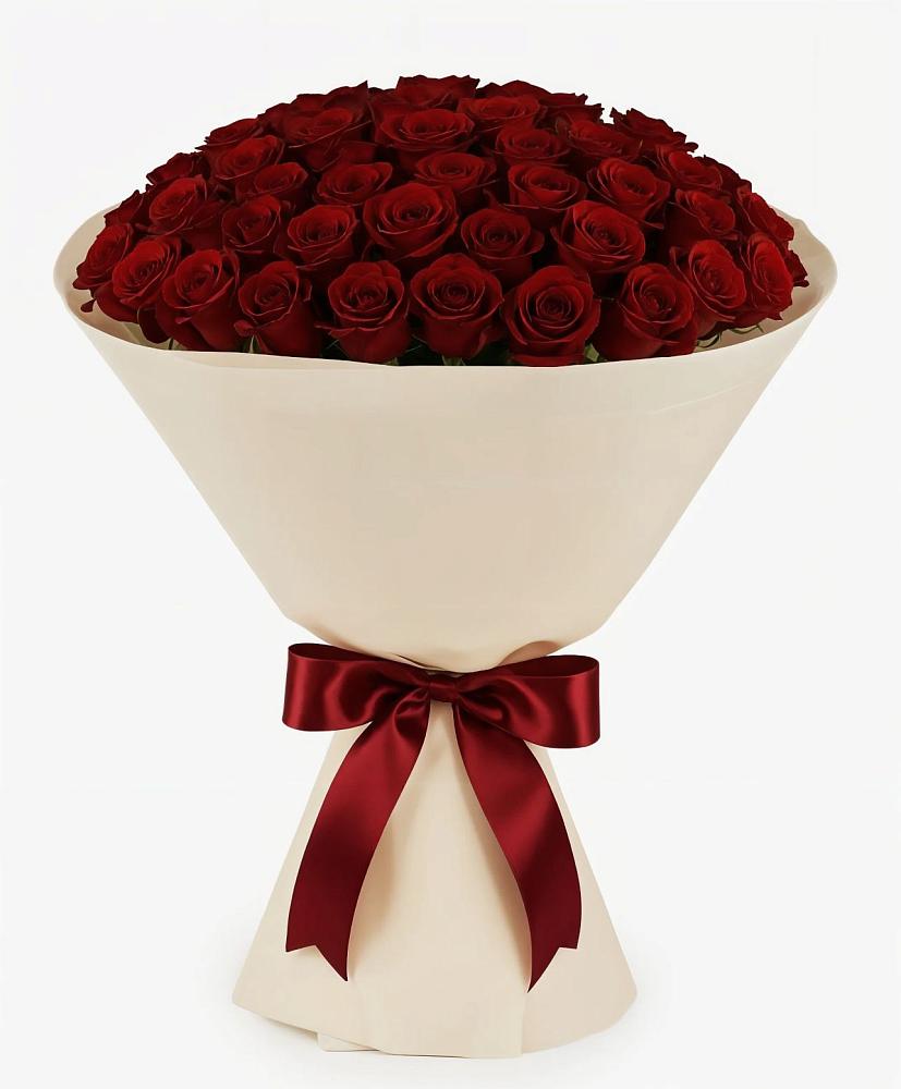 Букет 101 Бордовая роза Блэк Бакарра в Марьинской