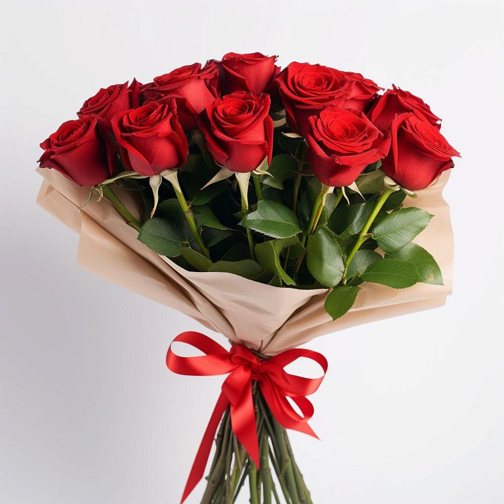 Букет 11 Красных роз Эдлесс Лав в Марьинской